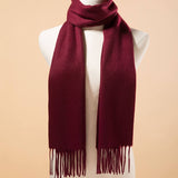 Load image into Gallery viewer, Men&#39;s Wine Red Cashmere Scarf