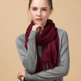 Load image into Gallery viewer, Wine Red Cashmere Scarf