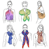 Load image into Gallery viewer, Hot Air Balloon Silk Scarf 35x35